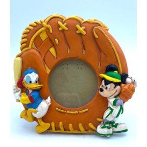 Mickey Mouse and Donald Duck Baseball Photo Frame Disney China Vintage/Rare